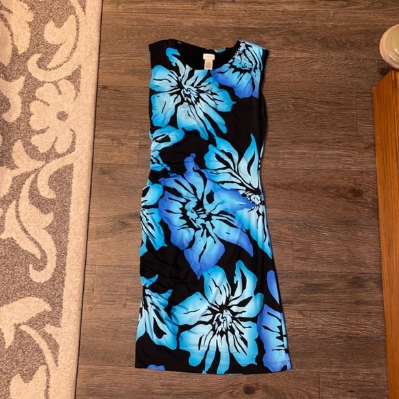 Cache size 8 floral dress with cinched side - Picture 2 of 5